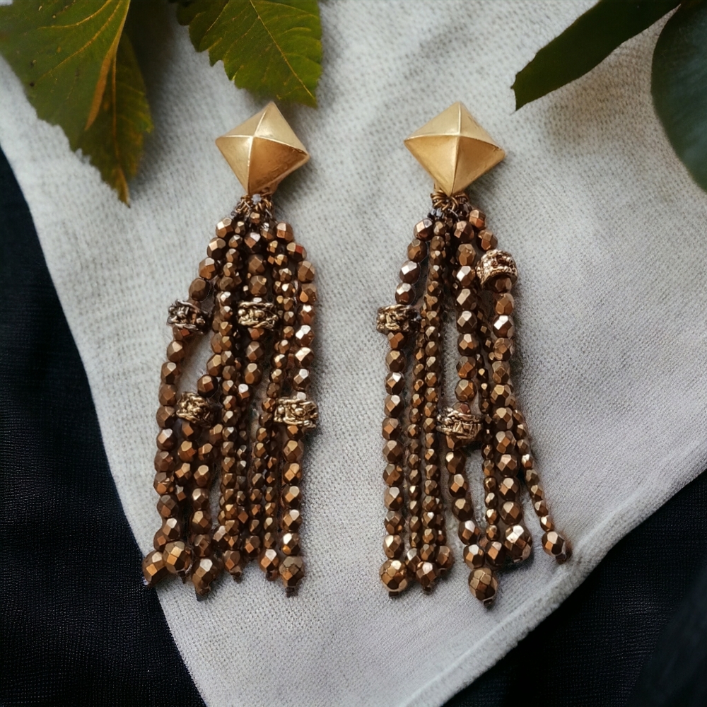 ELENA CANTACUZENE PARIS GILDED CLIP-ON EARRINGS